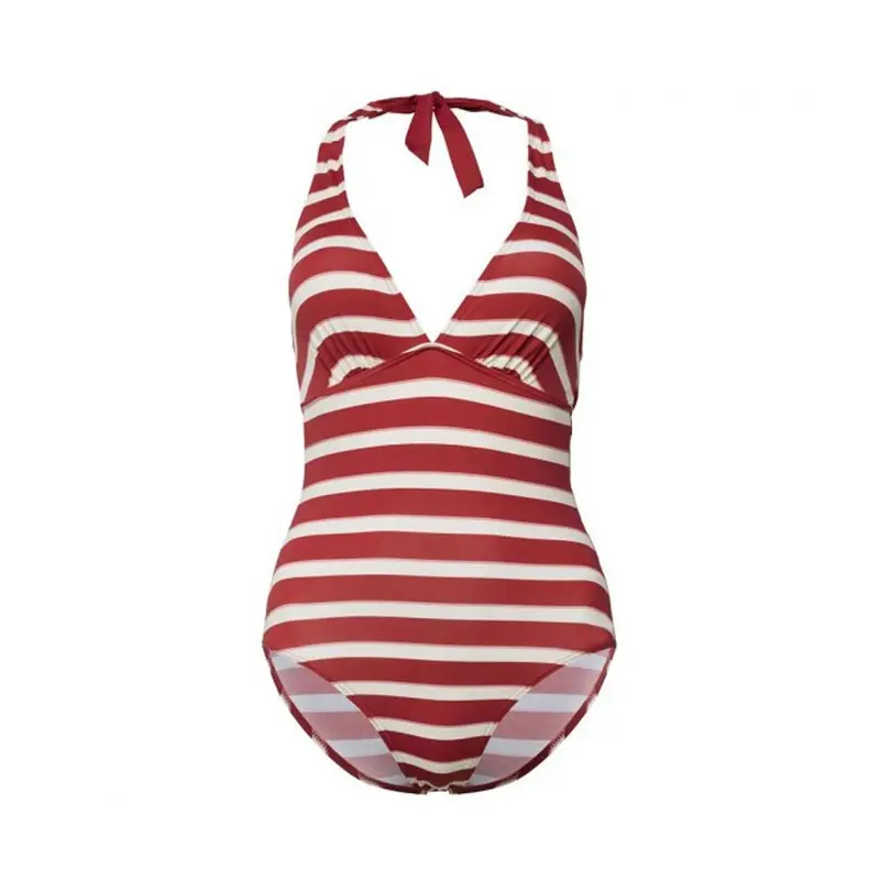 Costume Intero Righe Rosso Donna EUR 40