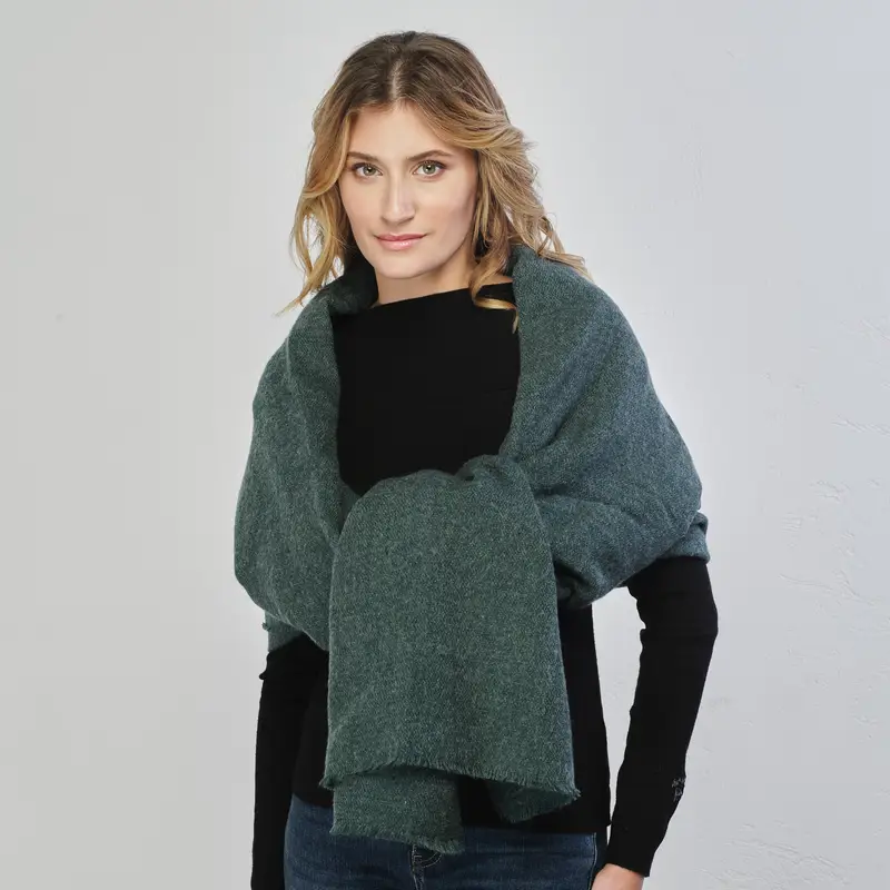 Sciarpa verde a tinta unita