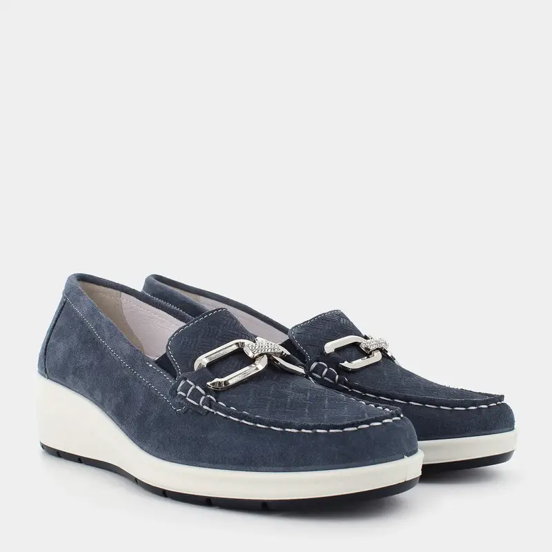 ESSEM Mocassini Donna Blu 2965821 miniatura 2