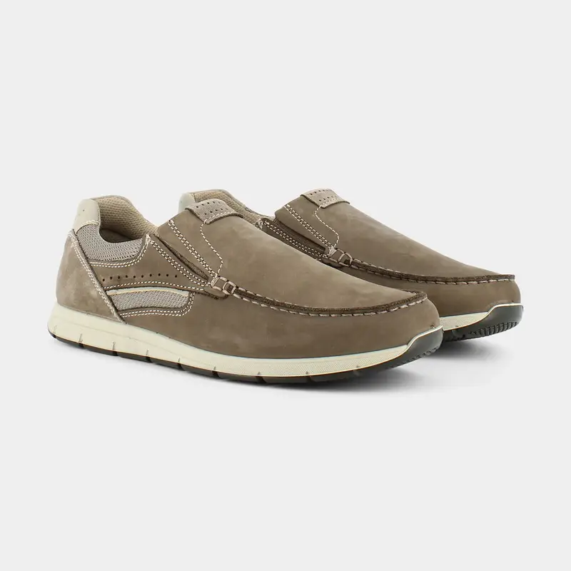 ESSEM Mocassini Uomo Beige 2964030 miniatura 2