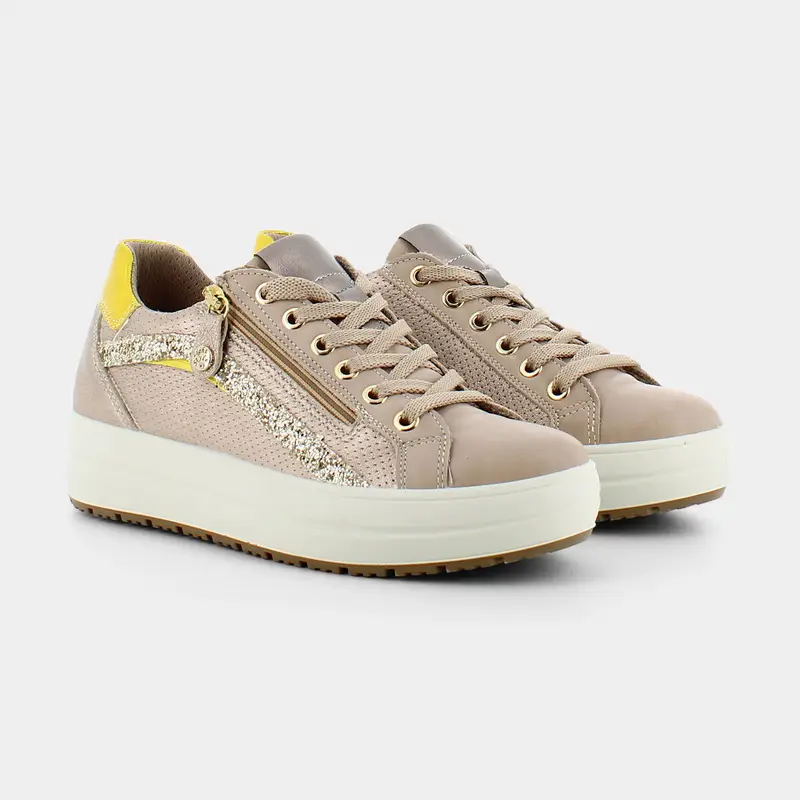 Sneakers Essem da Donna, beige miniatura 2