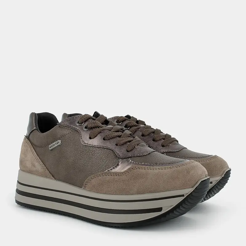 Sneakers Essem da Donna, beige miniatura 2