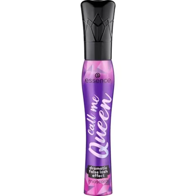essence call me Queen dramatic false lash effect mascara, nero, volumizzante, definitivo, allungante, vegano, senza particelle di microplastica, senza nanoparticelle, senza profumo, confezione da 1 miniatura 2