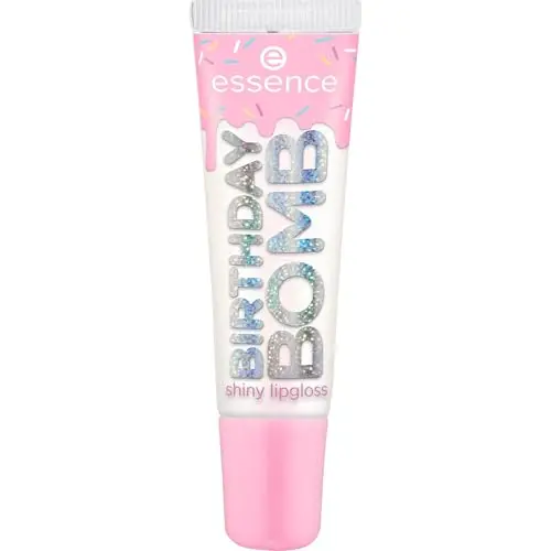 Essence Cosmetics Birthday Bomb Shiny Lipgloss, Naturale, Lucida, Rugiadosa, 10 ml miniatura 2