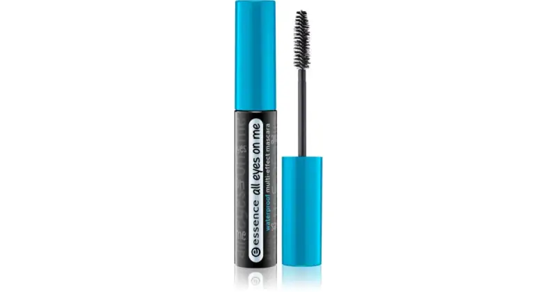 Essence All Eyes On Me Mascara Waterproof Allungante, Incurvante E Volumizzante Colore 01 Nero 8 Ml
