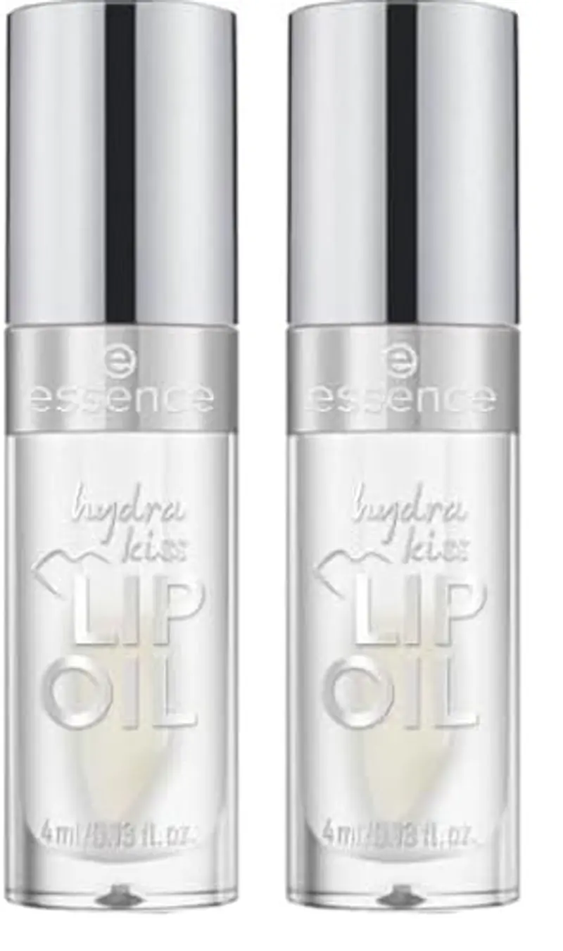 Essence Cosmetics Hydra Kiss Olio Labbra, Idratante, Curativo, con Oli, Lucida, Rugiadosa, 4 ml