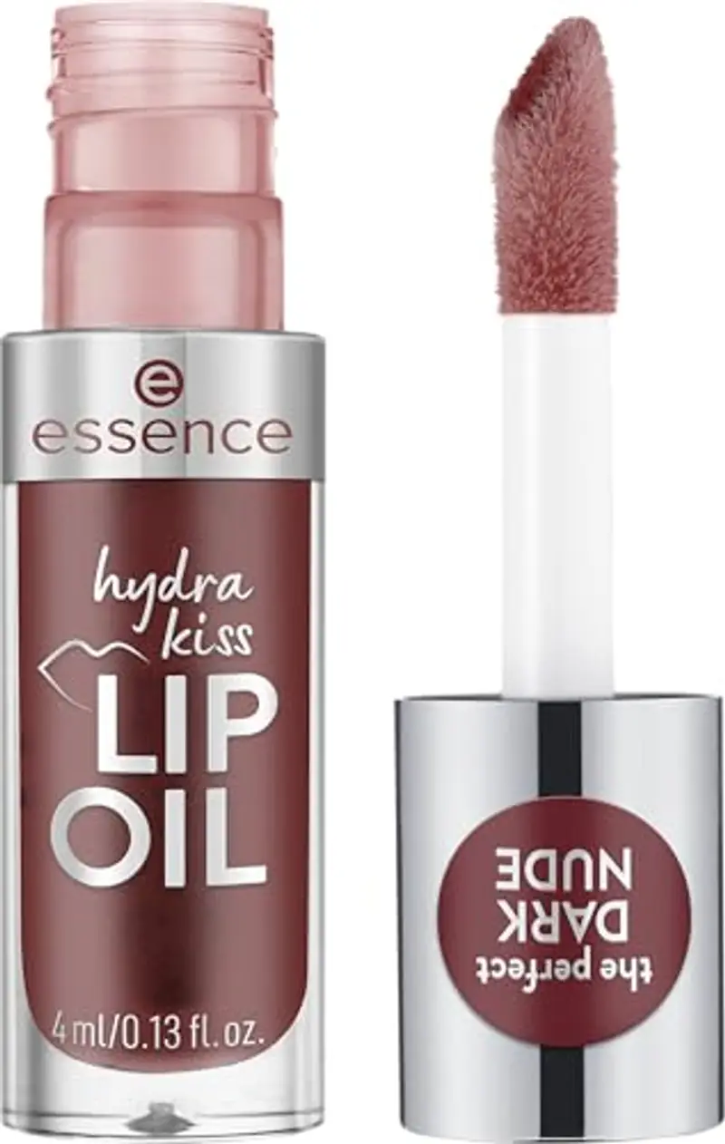 Essence Cosmetics Hydra Kiss Olio Labbra, Idratante, Curativo, con Oli, Lucida, Rugiadosa, 4 ml