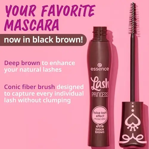 Essence Cosmetics Lash Princess False Lash Effect Mascara Marrone Scuro, Volumizzante, Effetto Ciglia Finte miniatura 3