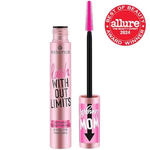 Essence Cosmetics lash WITHOUT LIMITS EXTREME LENGTHENING & VOLUME MASCARA, lunga durata, volumizzante, ultra nero miniatura 2