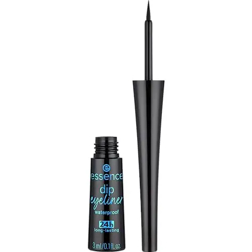 essence dip eyeliner waterproof 24h long-lasting, n. 01, nero, lunga durata, definendo, altamente pigmentato, vegano miniatura 2
