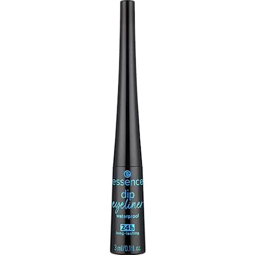 essence dip eyeliner waterproof 24h long-lasting, n. 01, nero, lunga durata, definendo, altamente pigmentato, vegano miniatura 3