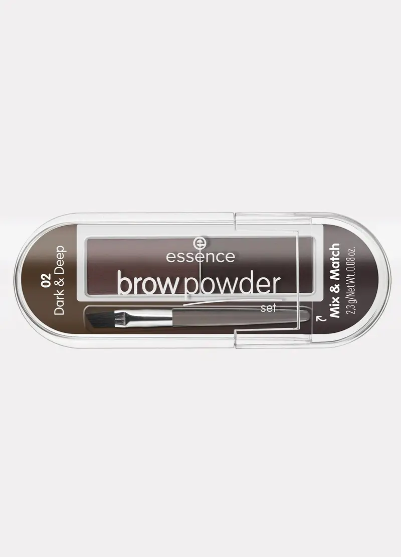 ESSENCE, Essence Brow Powder Set Per Sopracciglia 02, Donna, Marrone, Taglia: FASUL