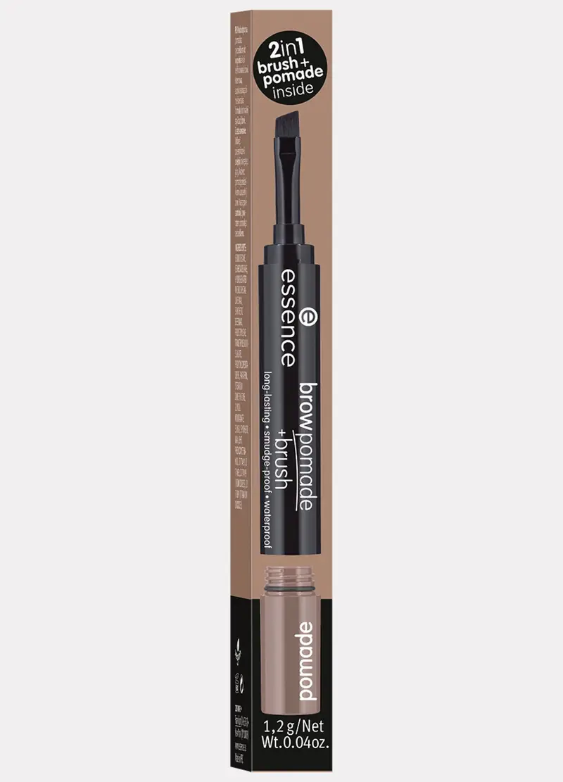 Essence Gel Crema Per Sopracciglia & Applicatore 02, Unisex, Marrone scuro