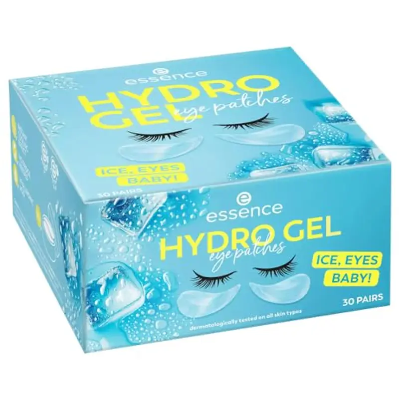 essence Hydro Gel Eye Patch Ice Eyes Baby! 30 paia, cura degli occhi, blu, idratante, rinfrescante, scintillante, vegano, senza olio, senza profumo, senza alcool, confezione da 1 (90 g) miniatura 2