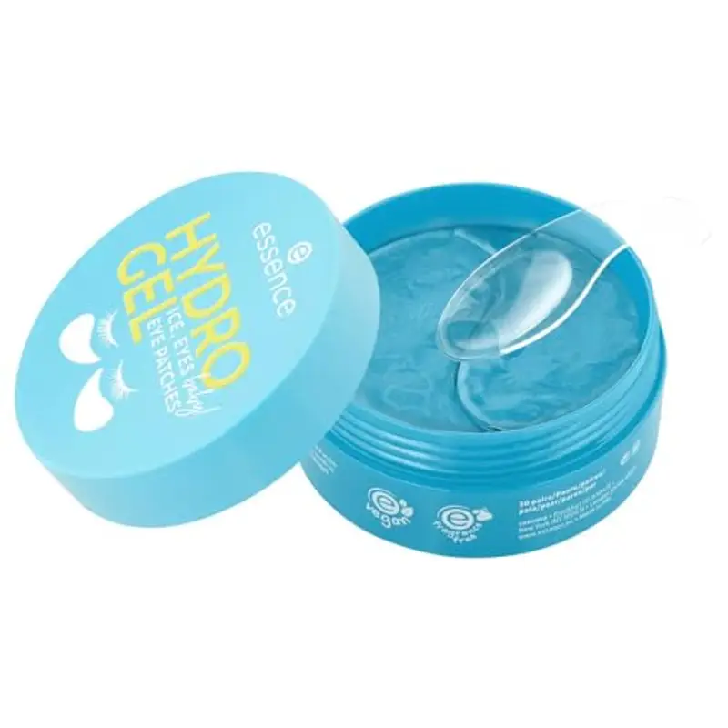 essence Hydro Gel Eye Patch Ice Eyes Baby! 30 paia, cura degli occhi, blu, idratante, rinfrescante, scintillante, vegano, senza olio, senza profumo, senza alcool, confezione da 1 (90 g) miniatura 3