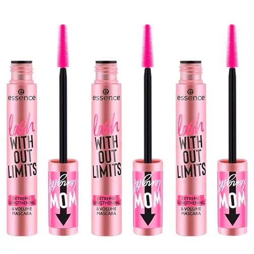 Essence Lash WITHOUT LIMITS EXTREME LENGTHENING & VOLUME MASCARA, N. 01, nero, lunga durata, volumizzante, vegano,