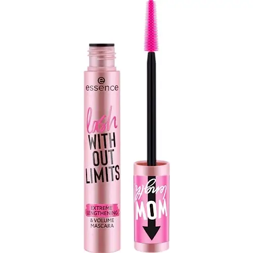 Essence Lash WITHOUT LIMITS EXTREME LENGTHENING & VOLUME MASCARA, N. 01, nero, lunga durata, volumizzante, vegano miniatura 2