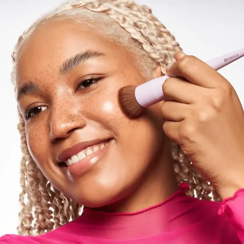 essence make up buffer brush, pennello per trucco, n. 01, multicolore, senza nanoparticelle, confezione da 1 (1 pezzo) miniatura 3