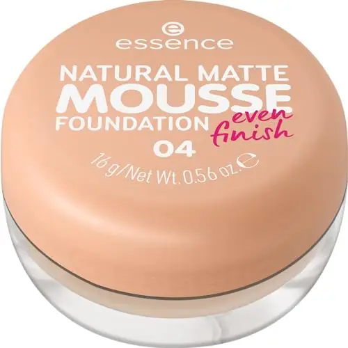 essence NATURAL MATTE MOUSSE FOUNDATION, N. 04 - Fondotinta effetto nude, opacizzante, coprente, risultato espresso,