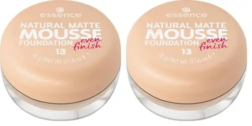 essence NATURAL MATTE MOUSSE FOUNDATION, N. 13 - Fondotinta effetto nude, opacizzante, coprente, risultato espresso,