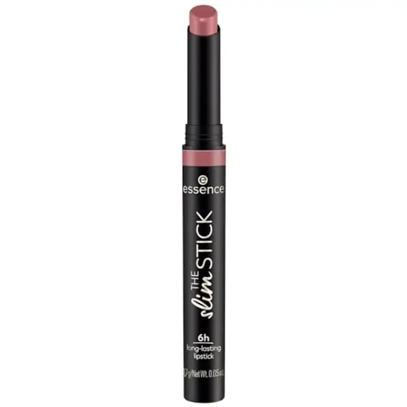 essence The Slim Stick n. 104 - Rossetto, colore rosa, lunga durata, nutriente, effetto immediato, colori intensi, opaco, vegano, senza profumo, senza alcool, senza parabeni, 1 confezione da 1,7 g