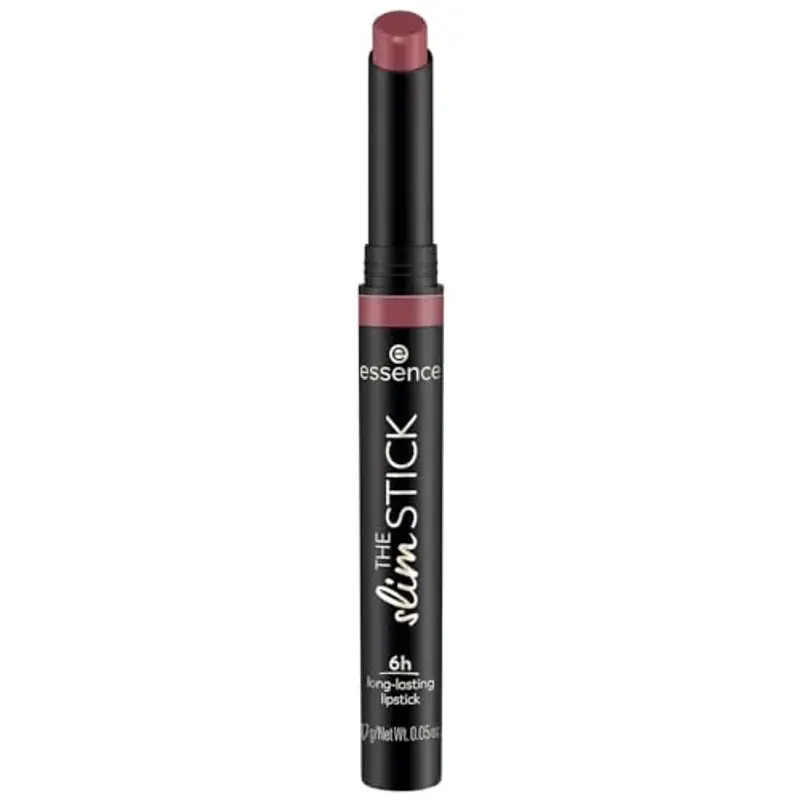 essence The Slim Stick n. 105 - Rossetto, colore viola, lunga durata, nutriente, effetto immediato, colori intensi, opaco, vegano, senza profumo, senza alcool, senza parabeni, 1 confezione da 1,7 g