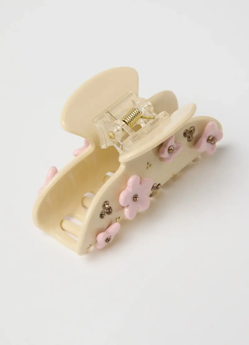 Pink Pinza Capelli White Flower, Donna, Bianco miniatura 2