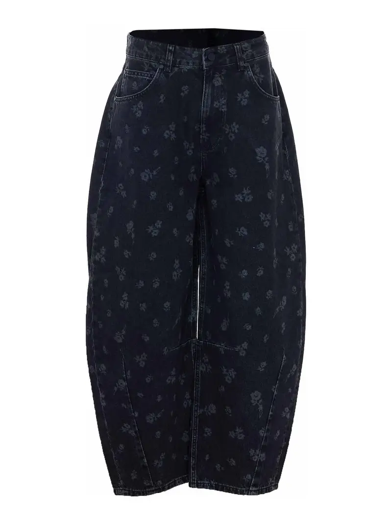 Jeans Jo2 neri con gamba a ballerina Nero