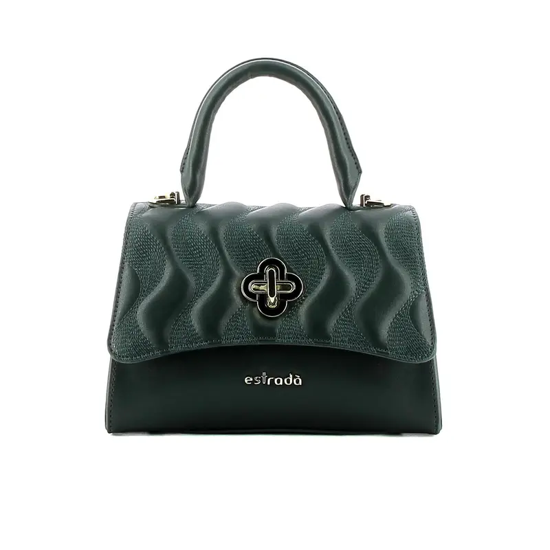 Bauletto rigido verde con chiusura girevole