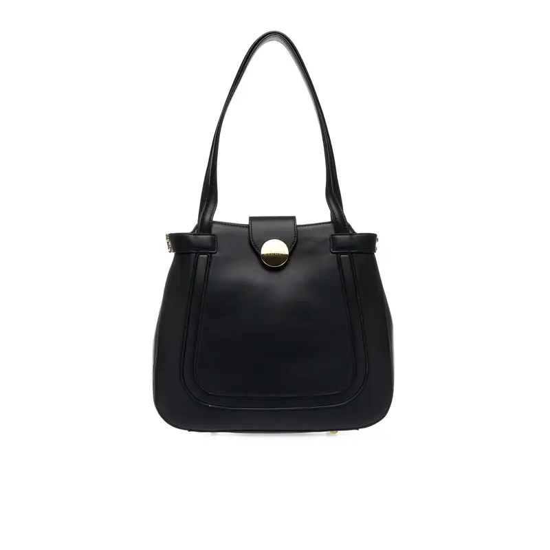 Borsa nera con bottone