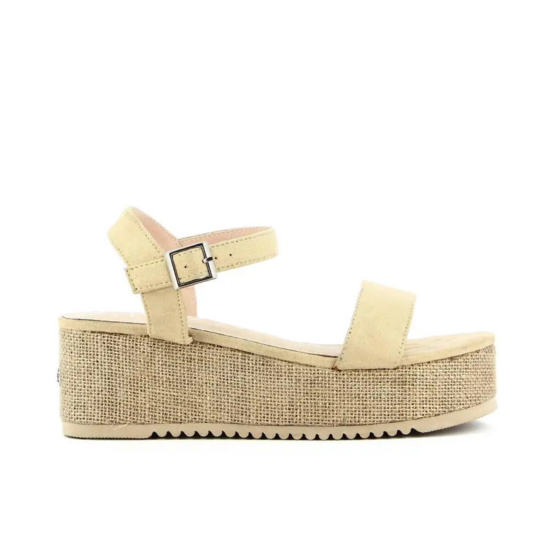 Sandali platform beige