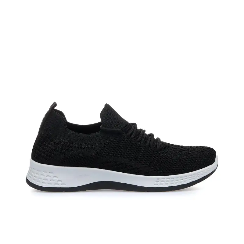 Sneakers nere in tessuto con lacci