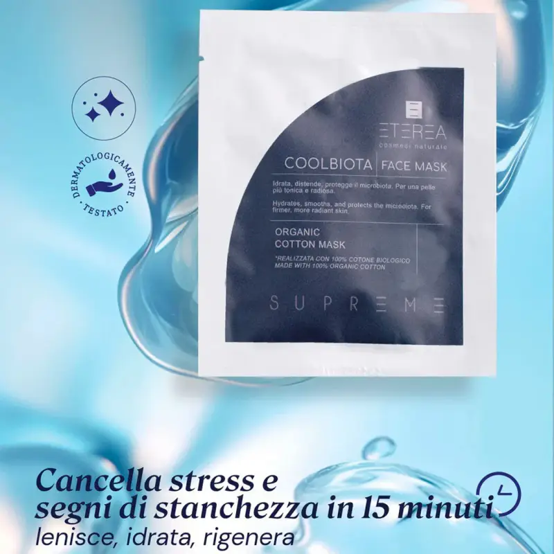 Supreme Coolbiota Mask - Maschera viso idratante, Maschera lenitiva viso miniatura 2