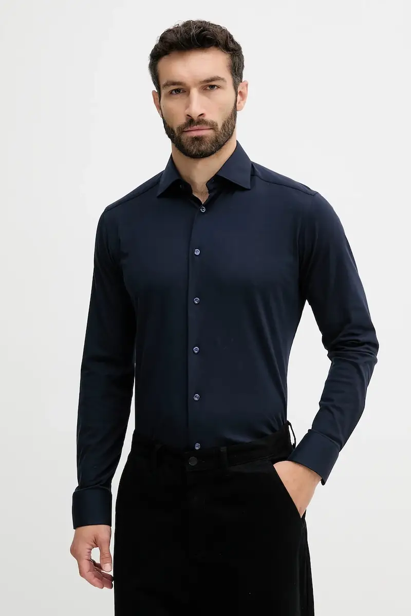camicia colore blu navy 100011776