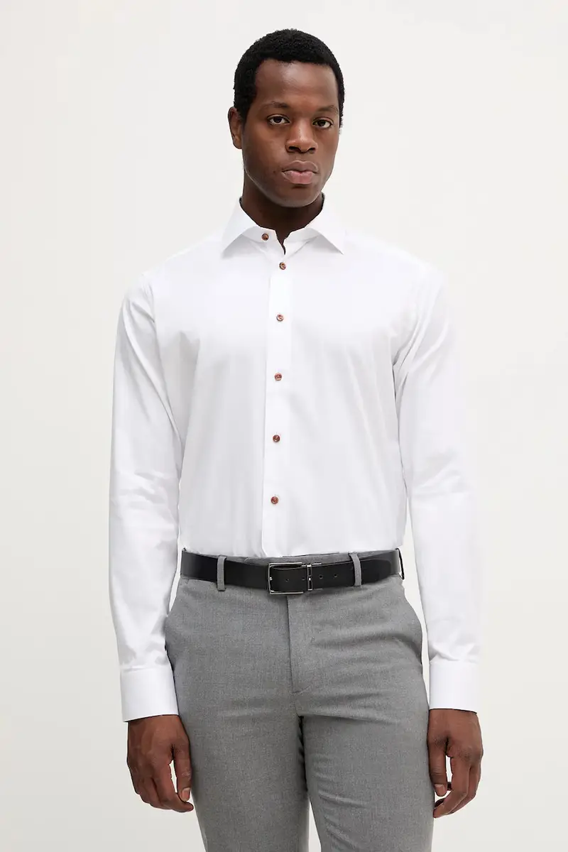 camicia in cotone uomo colore bianco 100013892