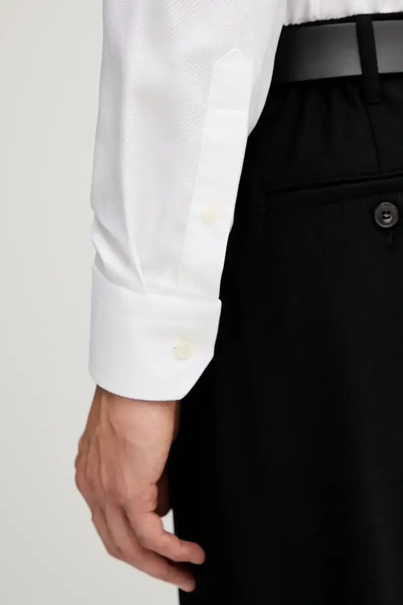 camicia in cotone uomo colore bianco 100013928 miniatura 5