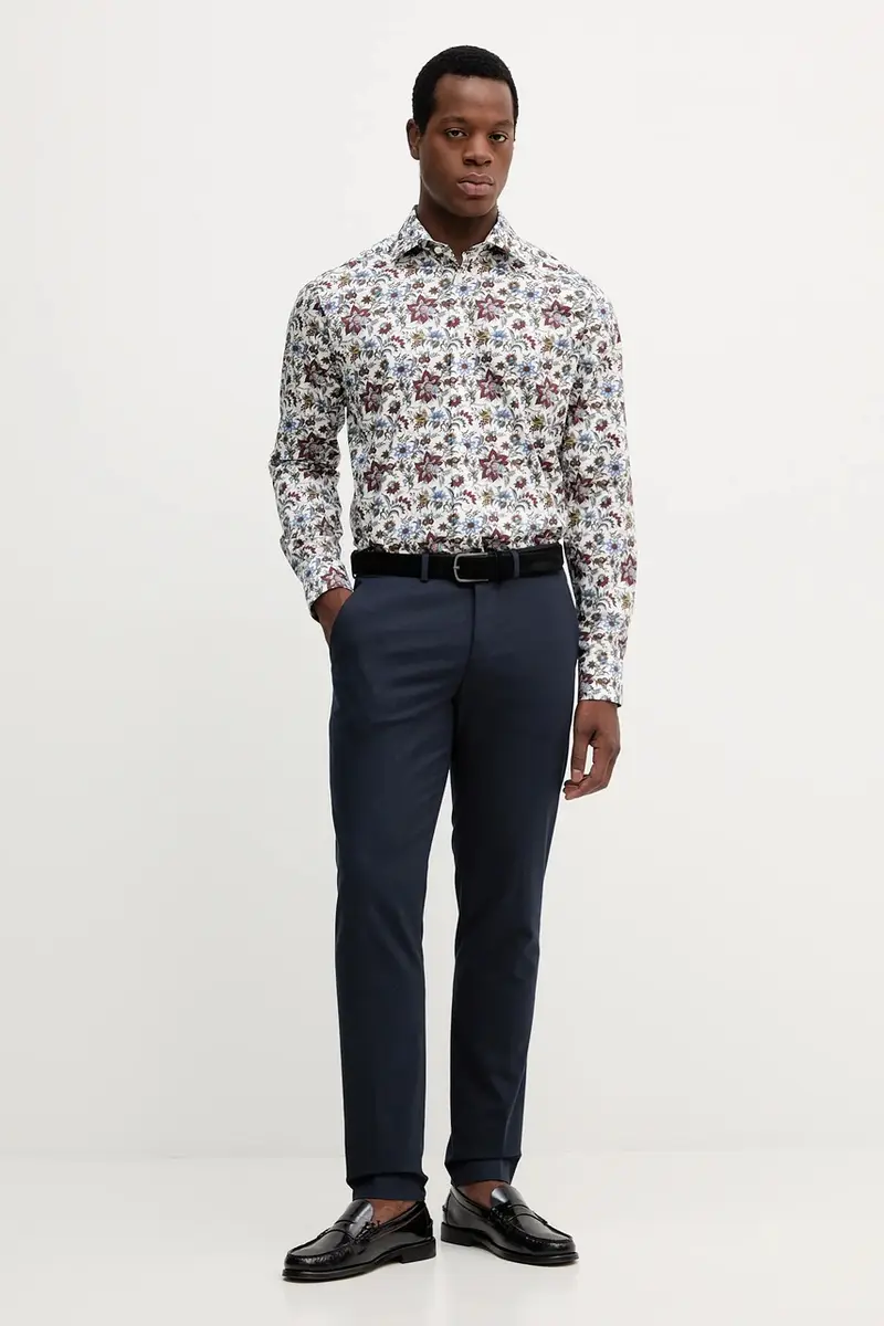 camicia in cotone uomo colore bianco 100013941 miniatura 2