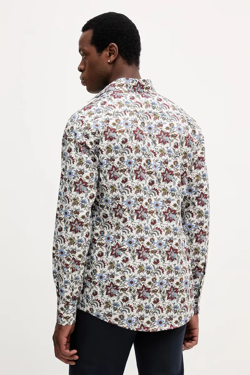 camicia in cotone uomo colore bianco 100013941 miniatura 3