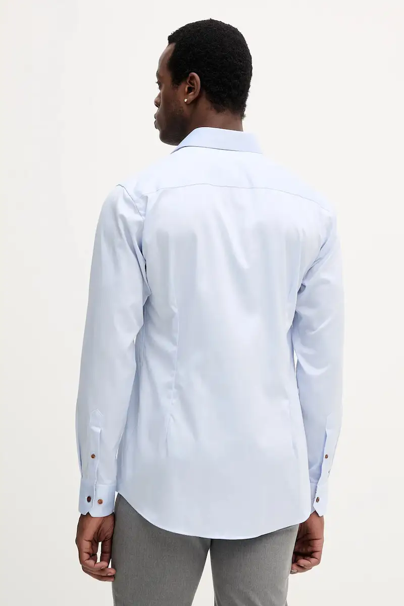 camicia in cotone uomo colore blu 100013892 miniatura 3