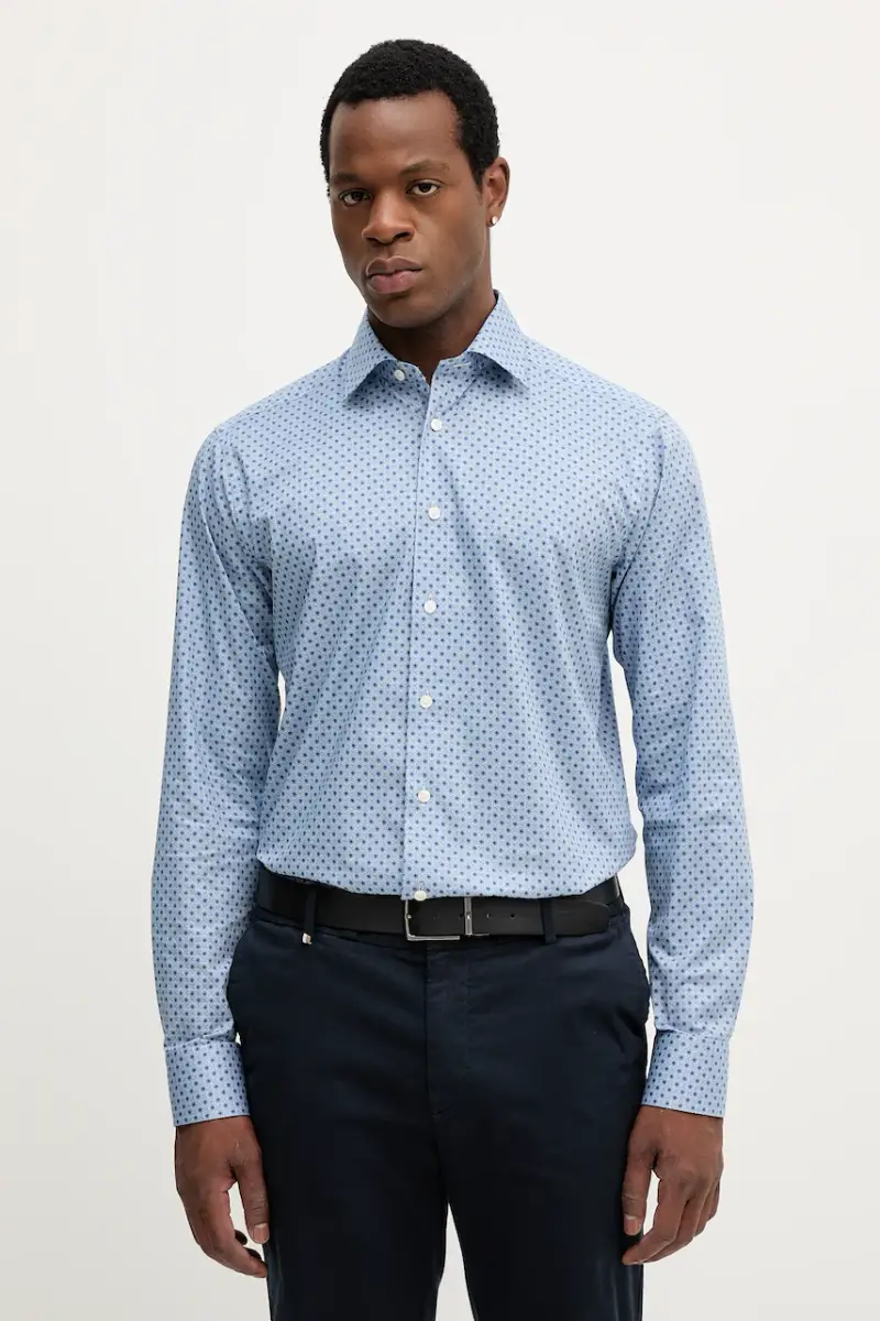 camicia in cotone uomo colore blu 100013947