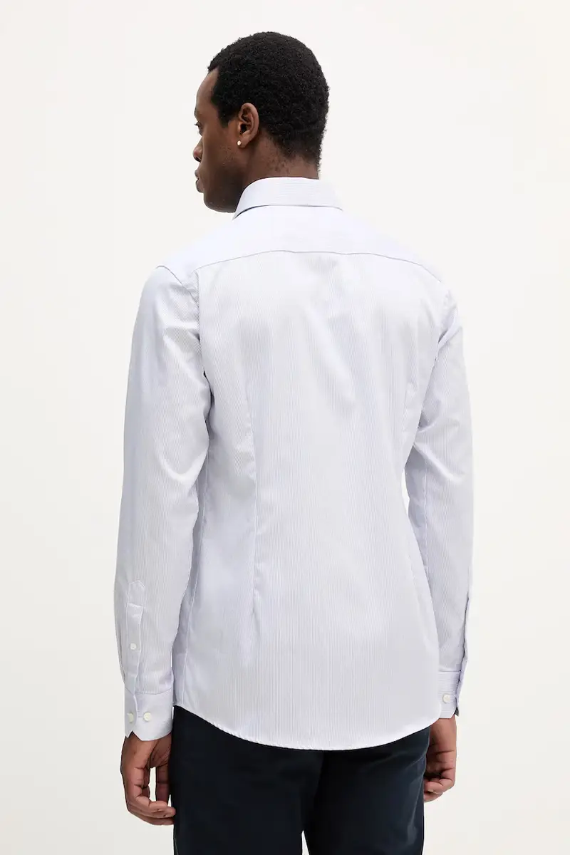 camicia in cotone uomo colore blu 100014394 miniatura 3