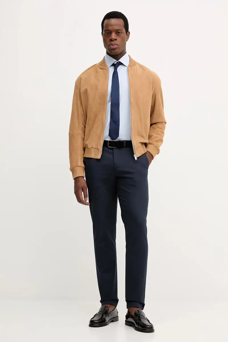 camicia in cotone uomo colore blu 100014396 miniatura 2