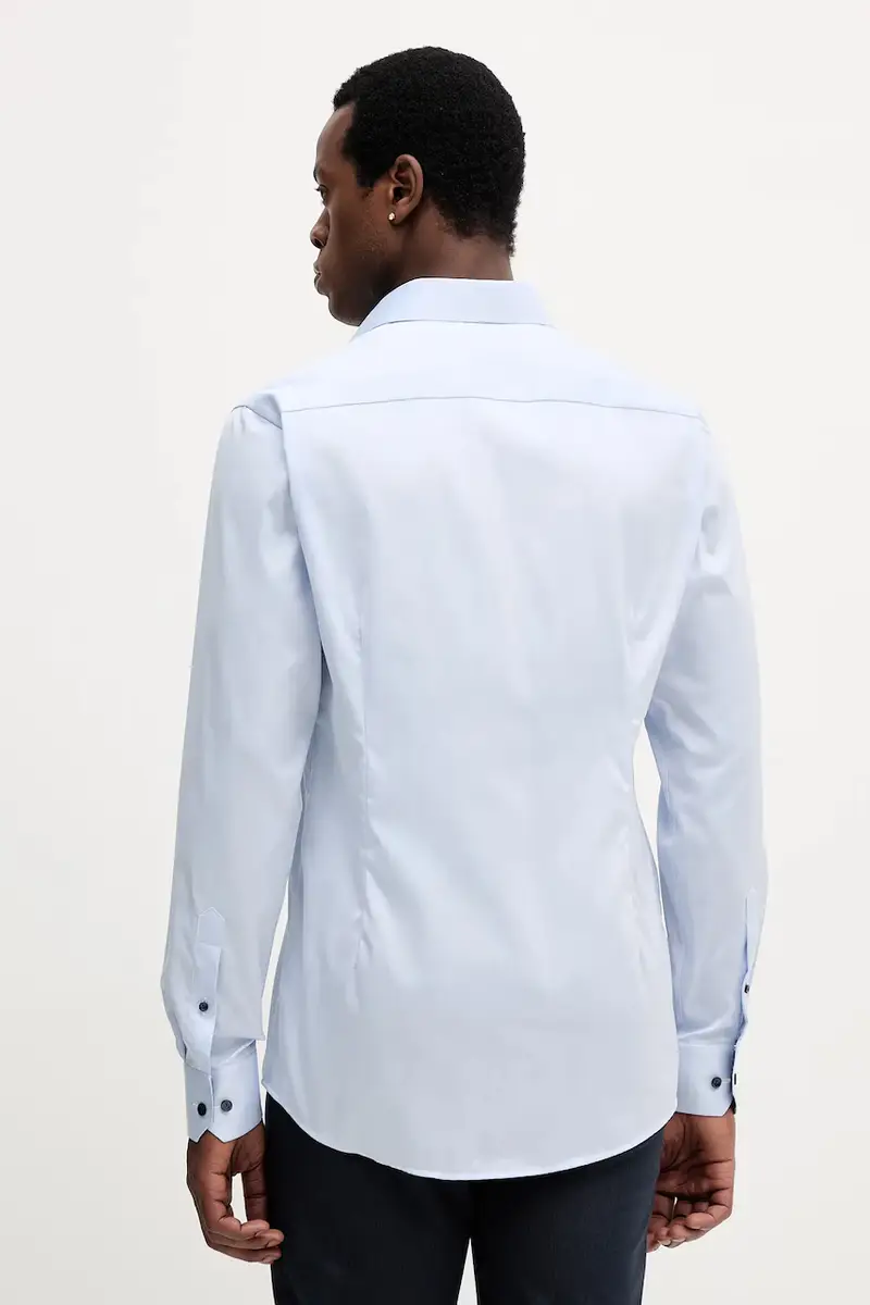 camicia in cotone uomo colore blu 100014396 miniatura 3