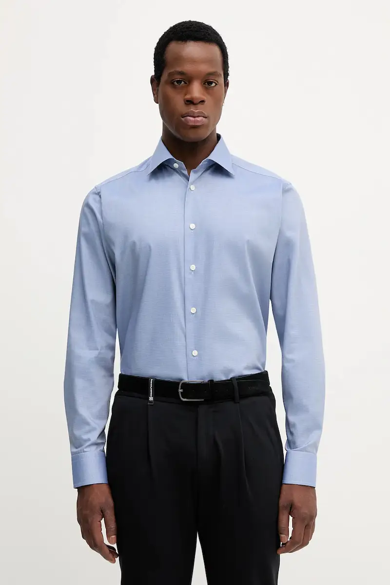 camicia in cotone uomo colore blu 100014442