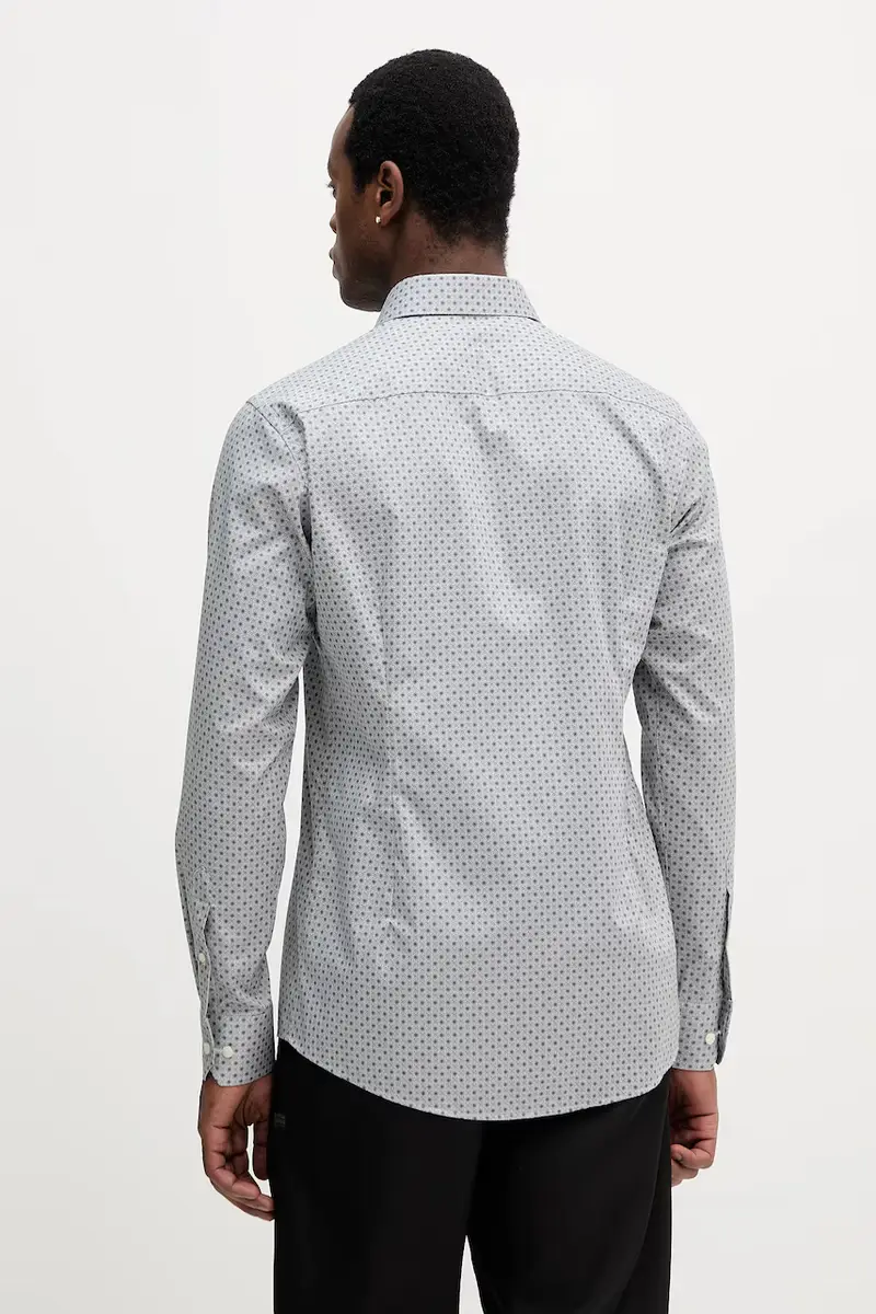 camicia in cotone uomo colore grigio 100013947 miniatura 3