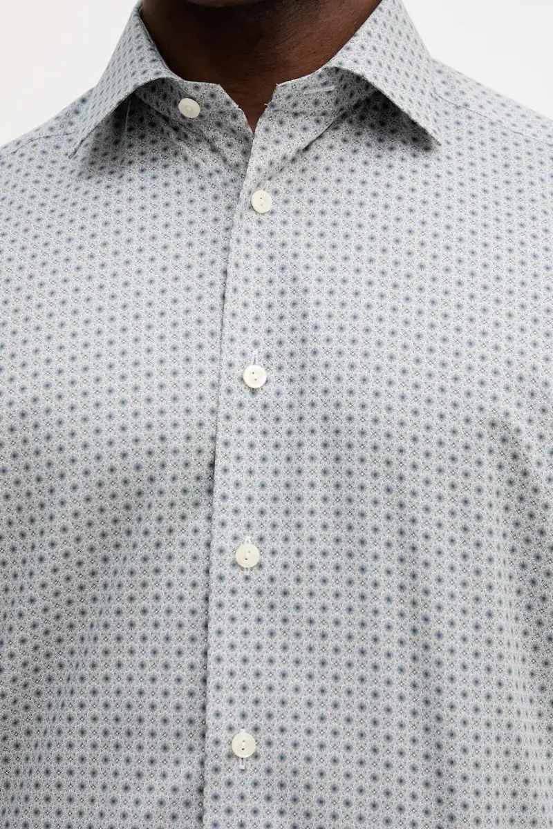 camicia in cotone uomo colore grigio 100013947 miniatura 5