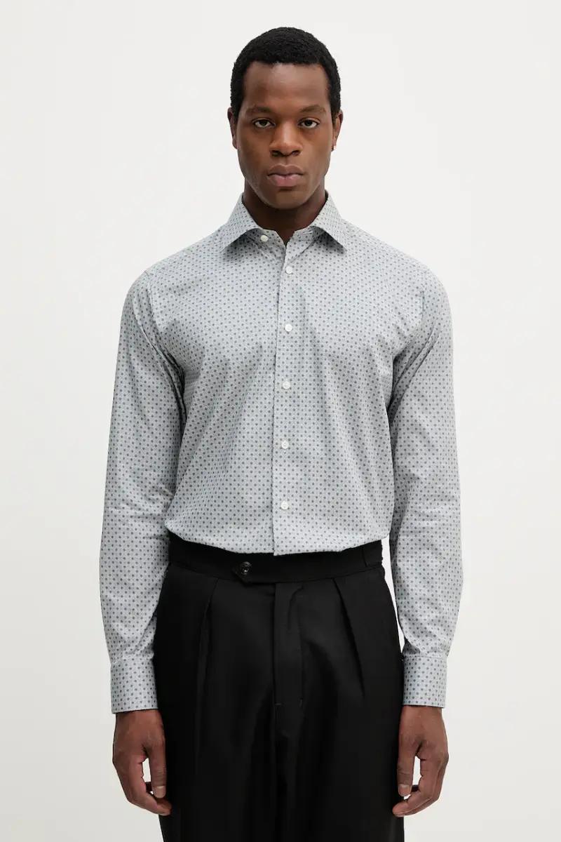 camicia in cotone uomo colore grigio 100013947