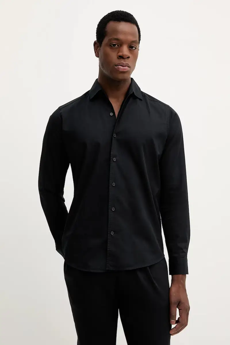 camicia in cotone uomo colore nero 100013973