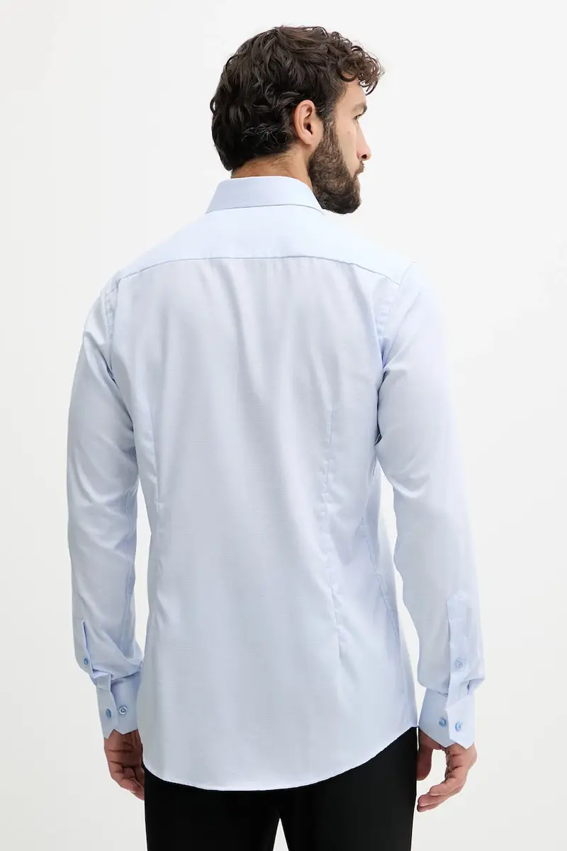 camicia in cotone uomo colore rosa 100001767 Blu miniatura 3