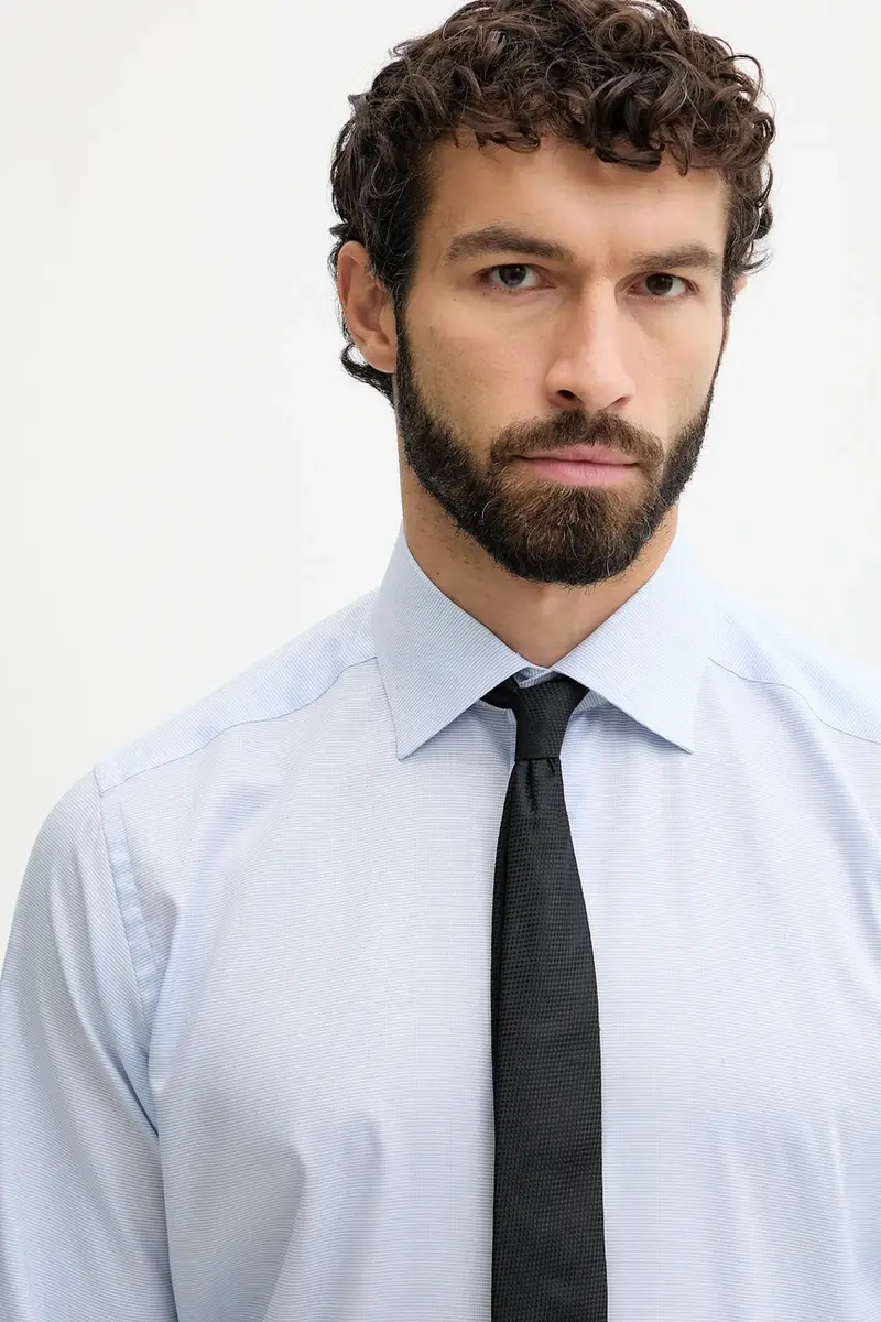 camicia in cotone uomo colore rosa 100001767 Blu miniatura 4